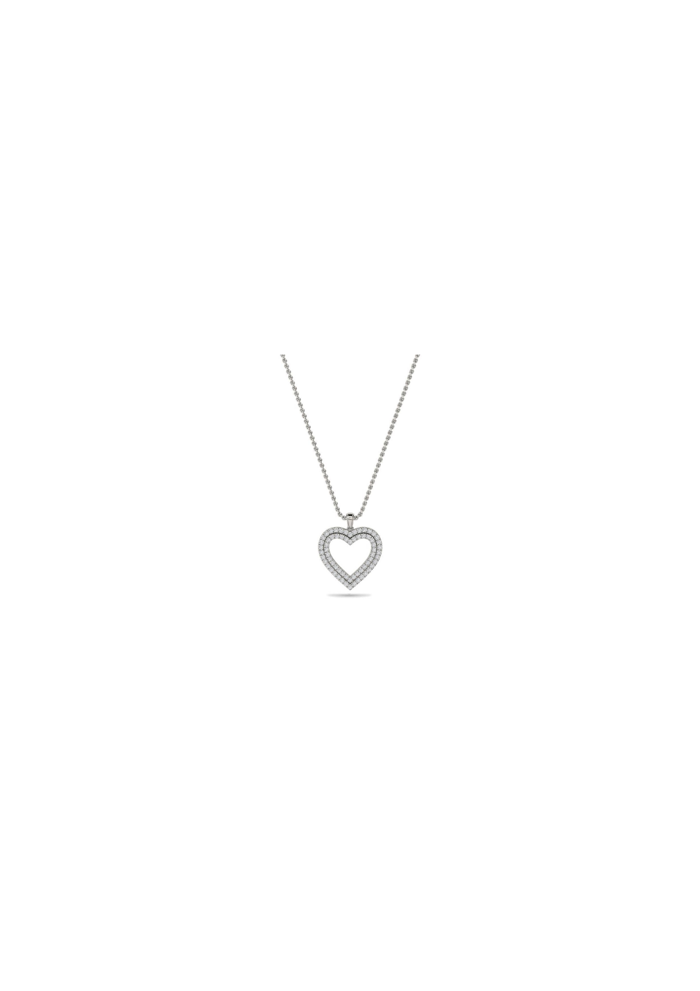 Pendentif cœur diamant